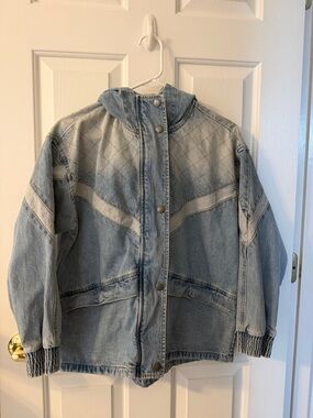 American Eagle Outfitters Denim Hooded Jacket